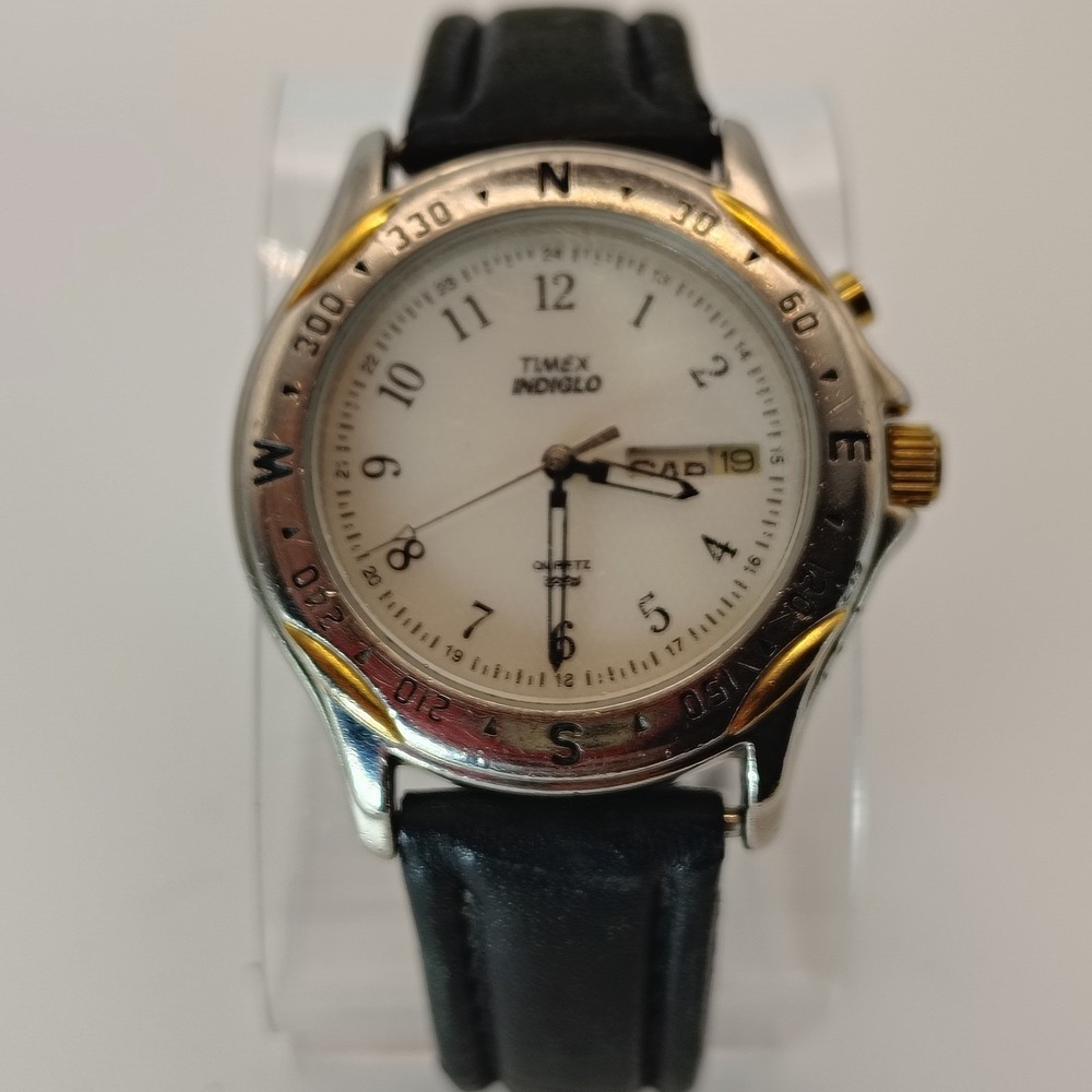 Vintage 1996 Timex Expedition 34mm Mens Quarts Field Military Watch NO‎ INDIGLO